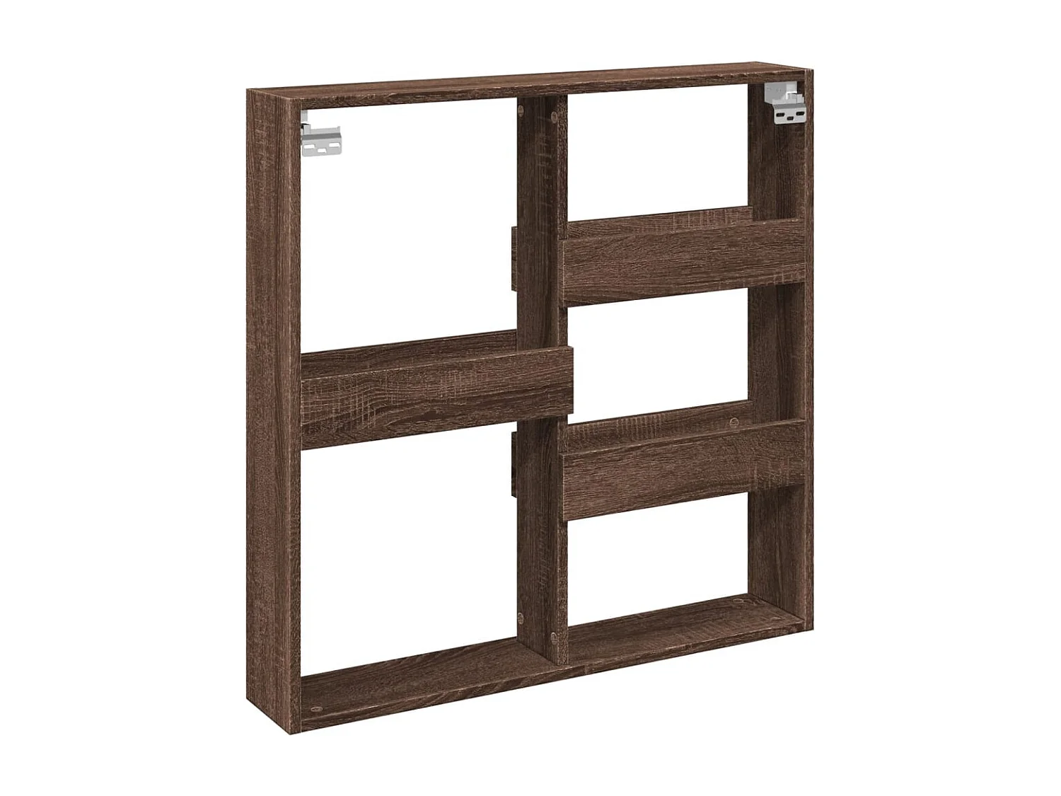 Wandschrank Braun Eichen-Optik 80x15x80 cm Holzwerkstoff