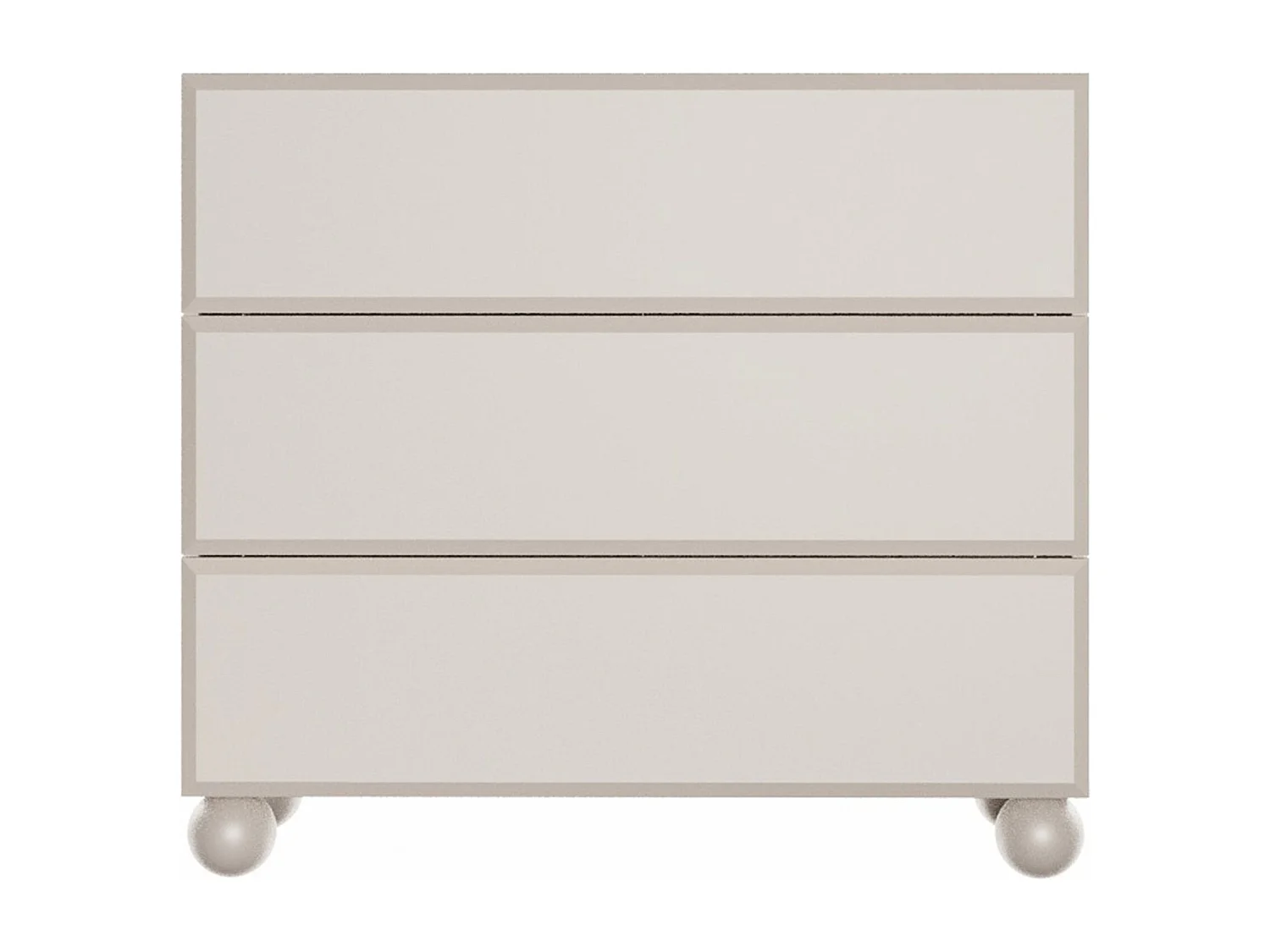 Commode - 100 cm - beige avec 3 tiroirs - CHOCOLATED