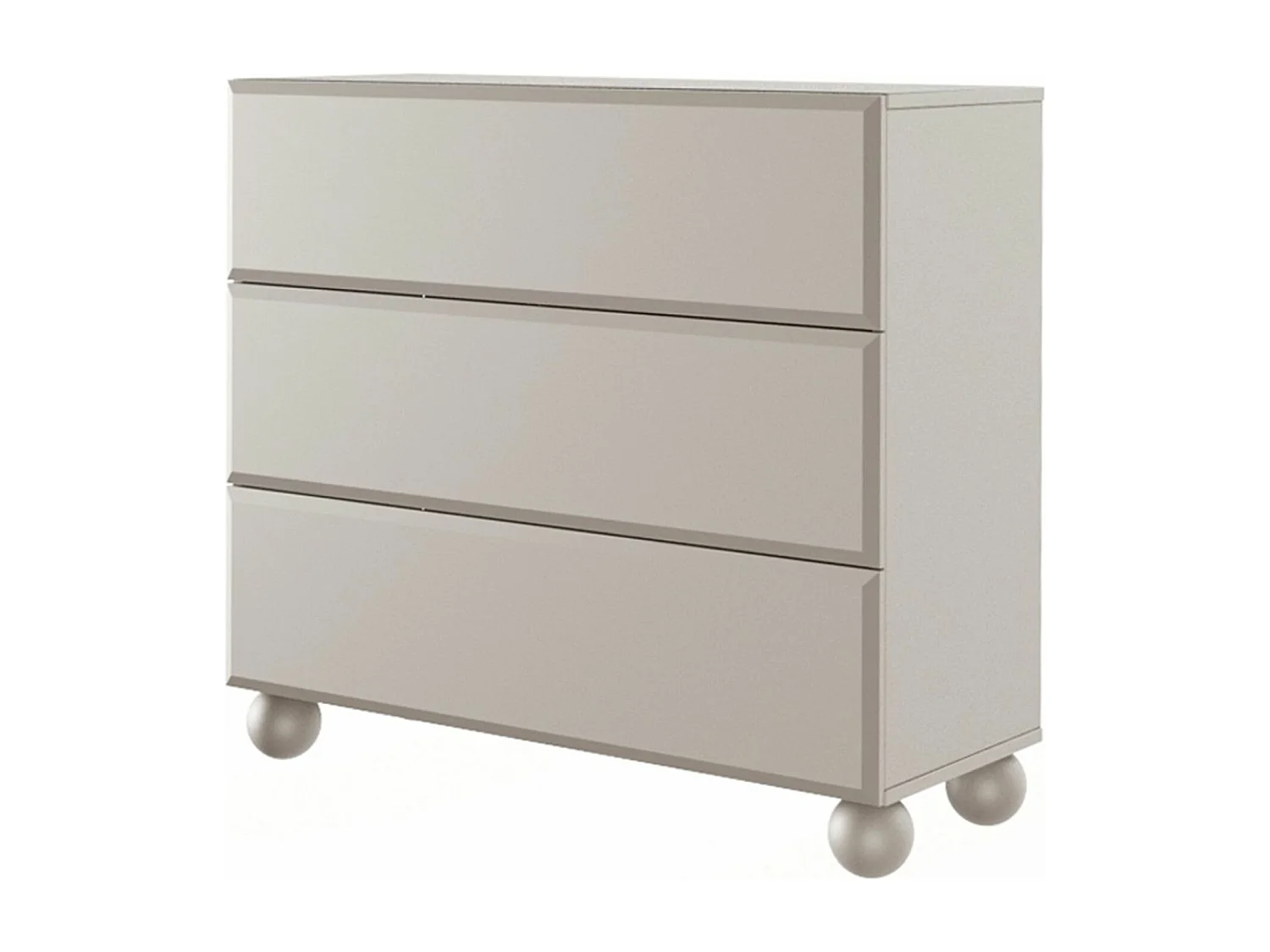 Commode - 100 cm - beige avec 3 tiroirs - CHOCOLATED