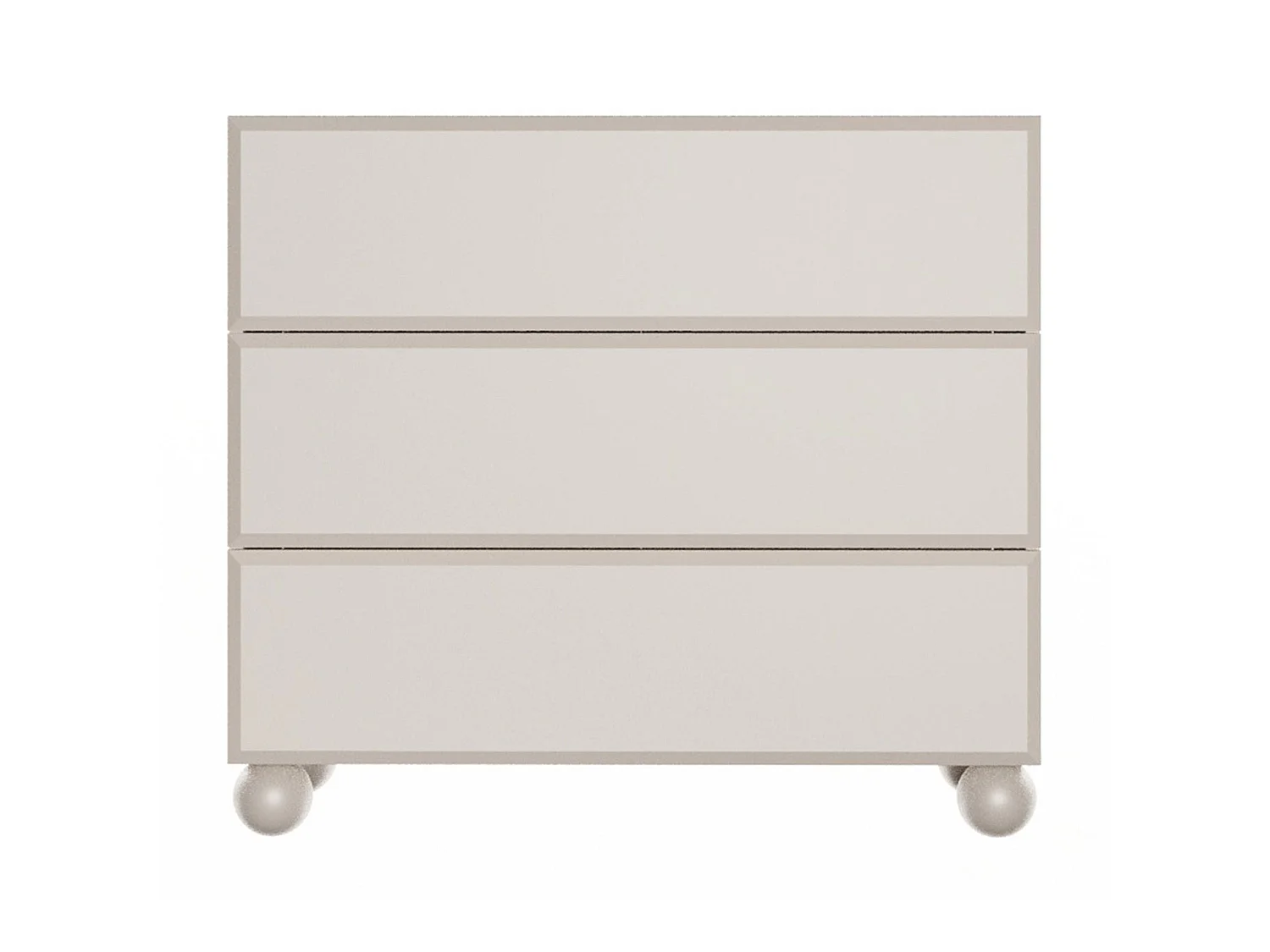 Kommode auf Kugelfüßen - 3 Schubladen - Beige - 100 cm - CHOCOLATED
