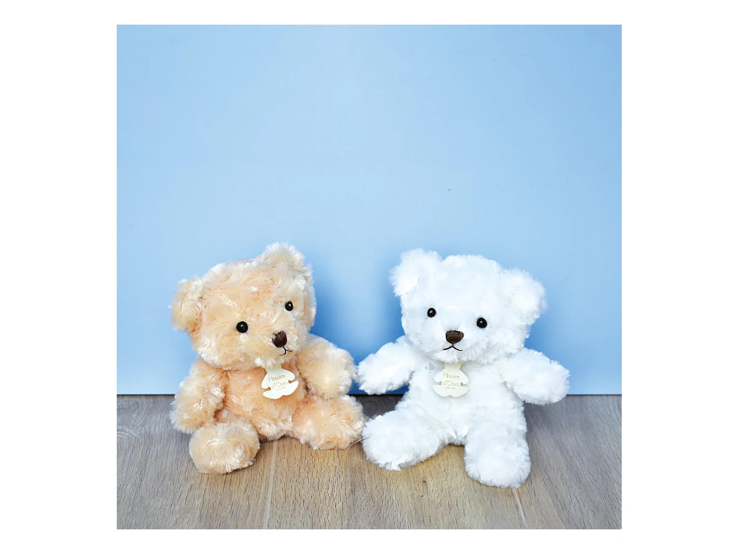 Peluche ours 21 cm polyester collection OURS VINTAGE blanc