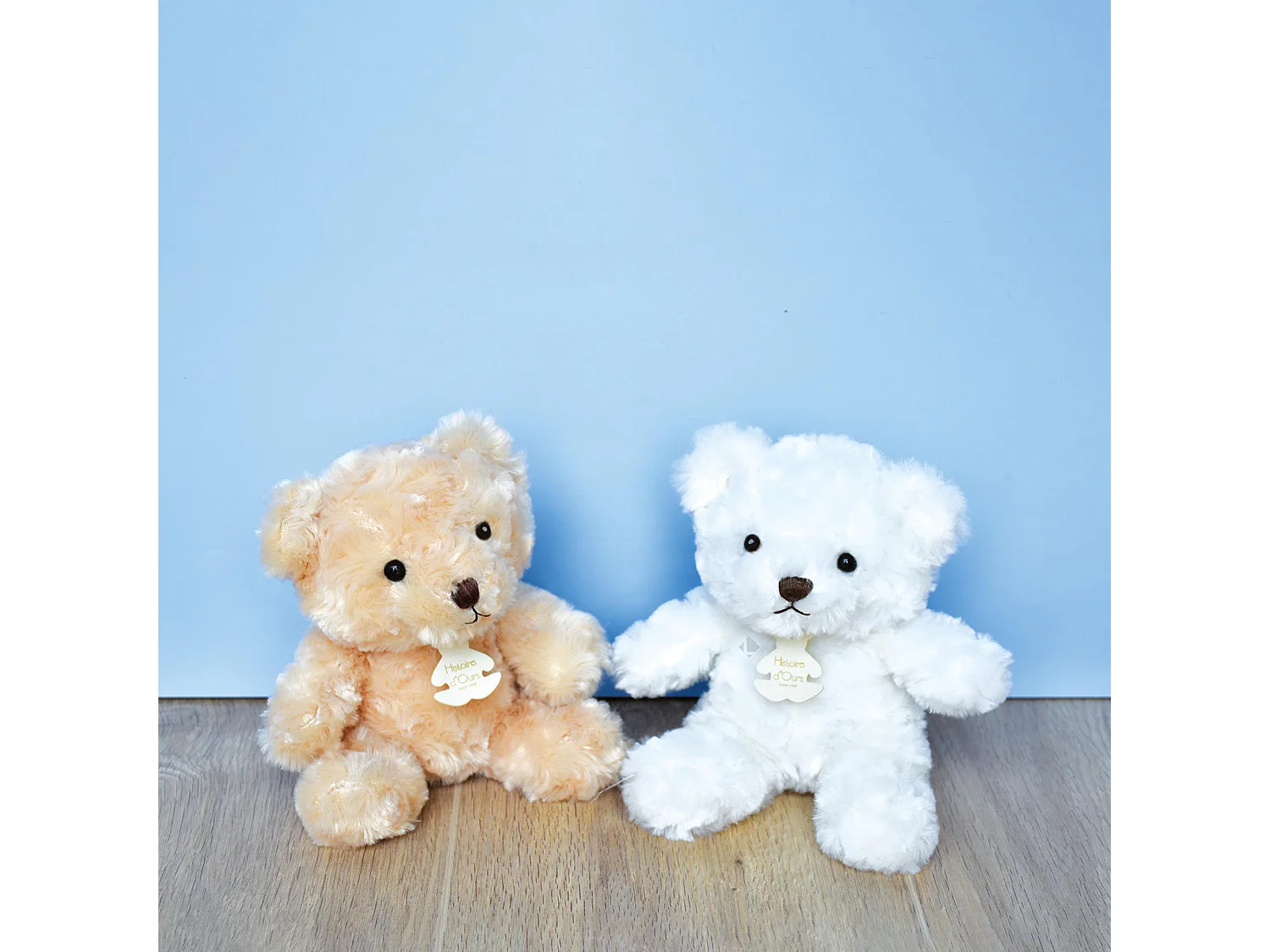 Peluche ours 21 cm polyester collection OURS VINTAGE blanc