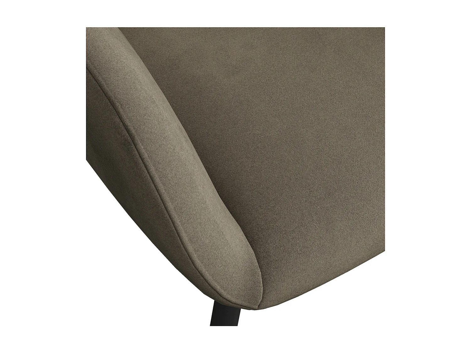 GABIN-Poltrona da tavolo marrone e metallo nero (x2)