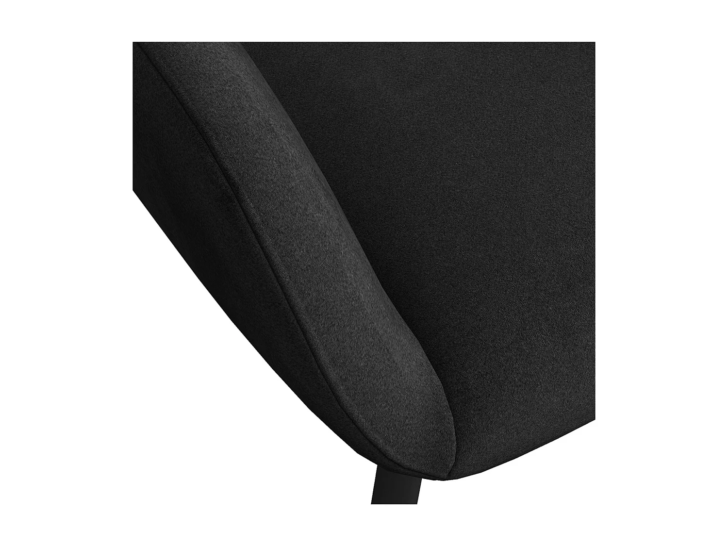 GABIN-Poltrona da tavolo nero e metallo nero (x2)