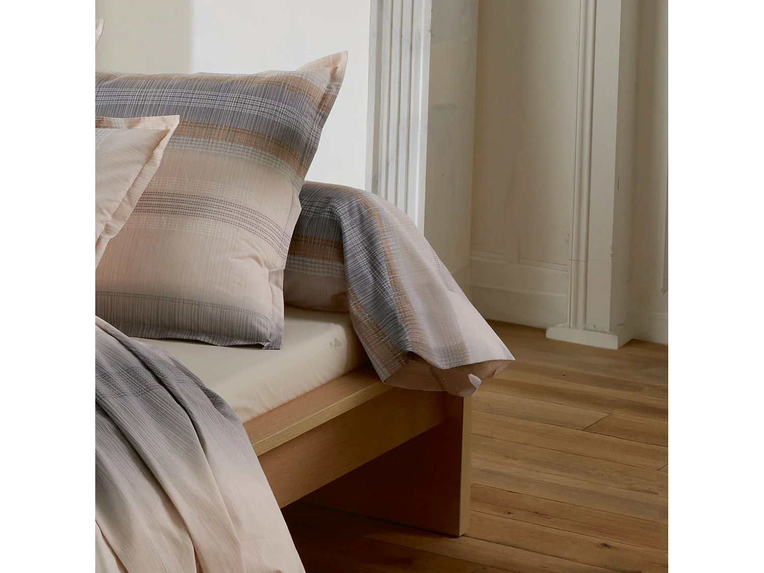 Taie de traversin 240x43 cm percale coton ESTEBAN Beige