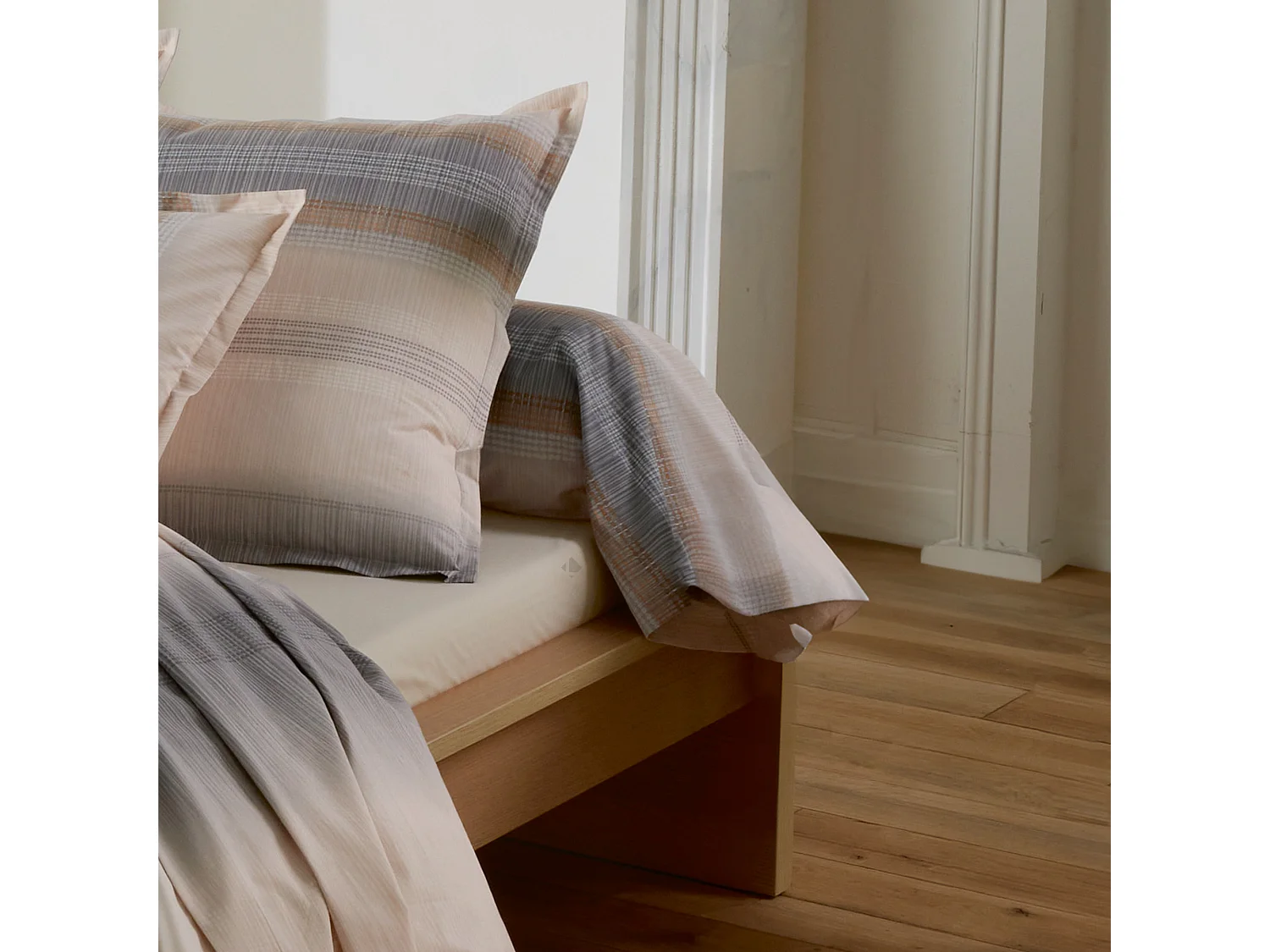 Taie de traversin 140x43 cm percale coton ESTEBAN Beige