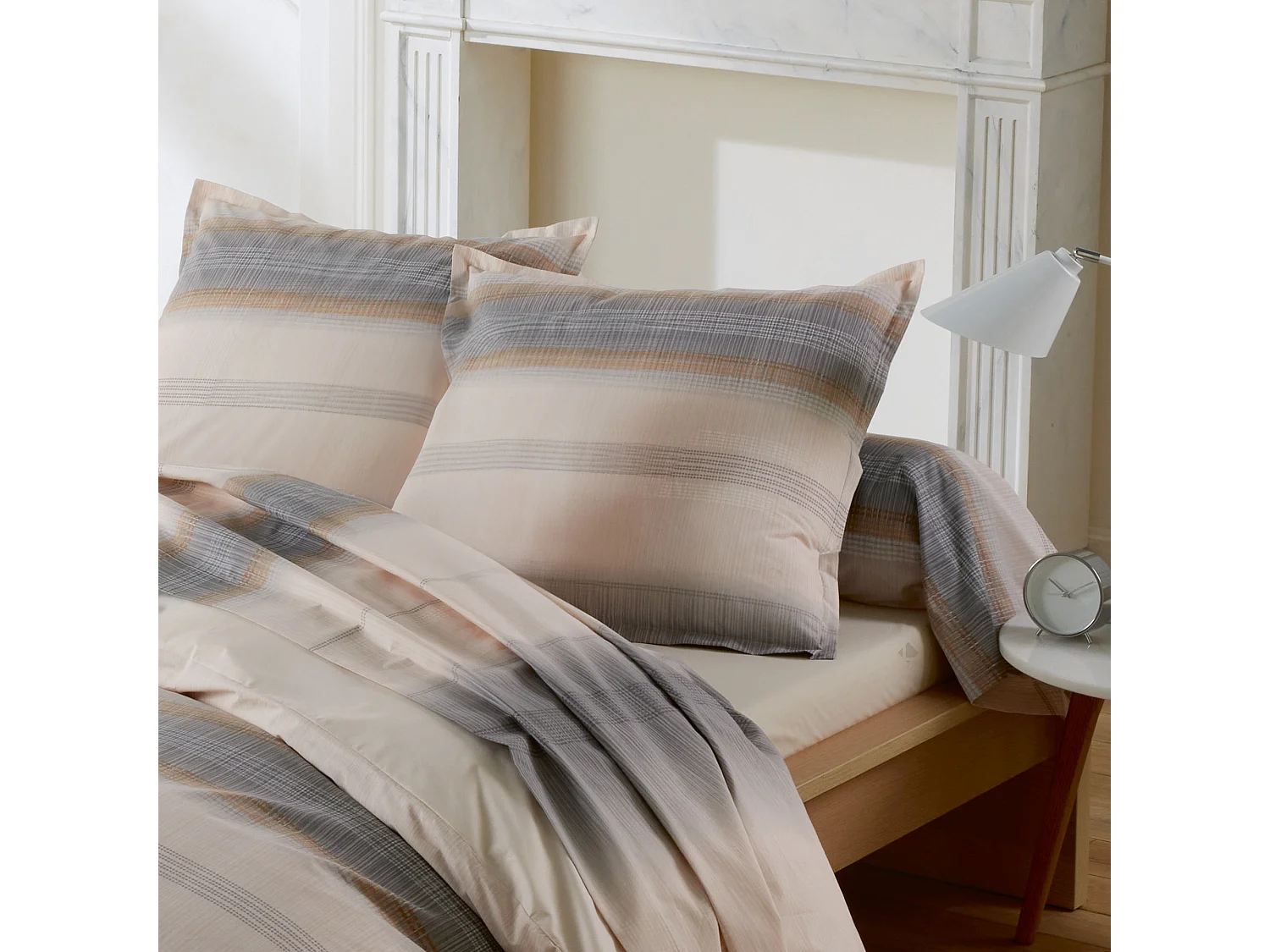 Taie de traversin 140x43 cm percale coton ESTEBAN Beige