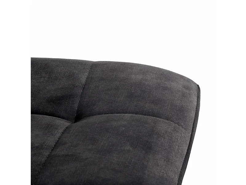 Lot 2 chaises en velours gris foncé avec pieds en métal noir - NAMI 2