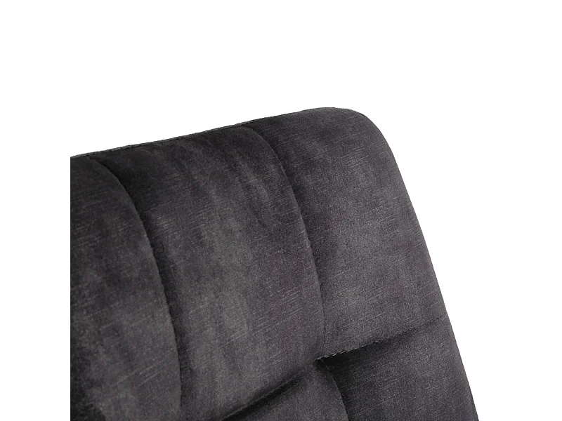 Lot 2 chaises en velours gris foncé avec pieds en métal noir - NAMI 2