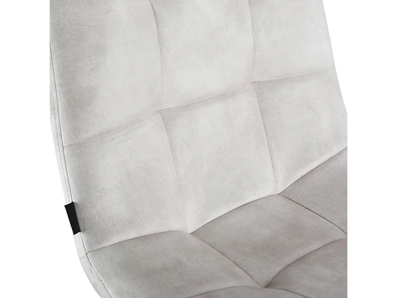 Lot de 2 chaises en velours écru avec pieds en métal noir - NAMI 2