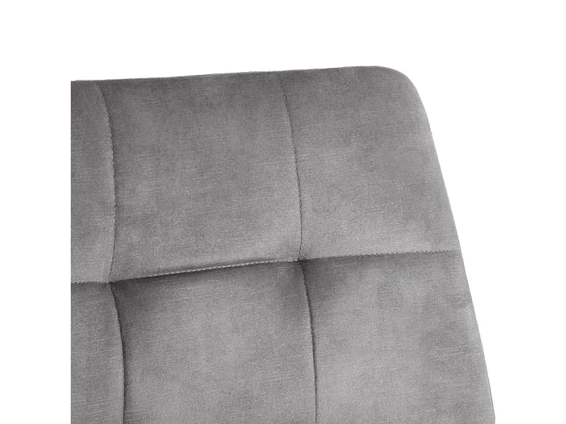 Lot 2 chaises en velours gris clair avec pieds en métal noir - NAMI 2