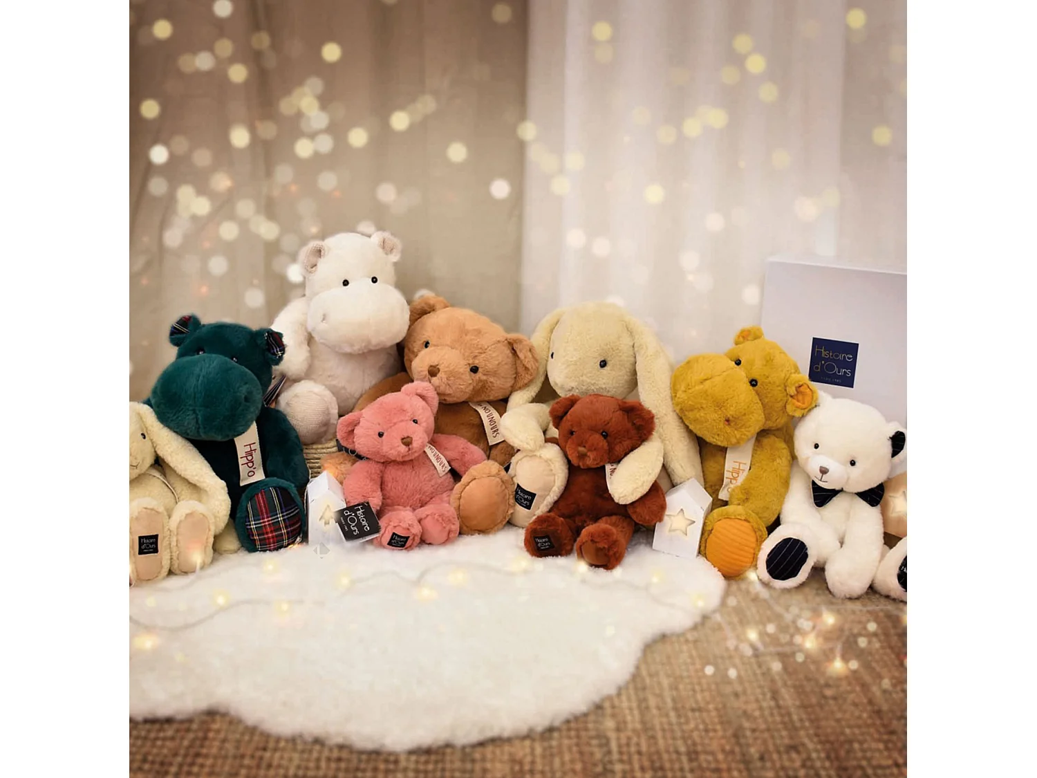 Peluche lapin 32 cm polyester collection LE LAPIN beige vanille