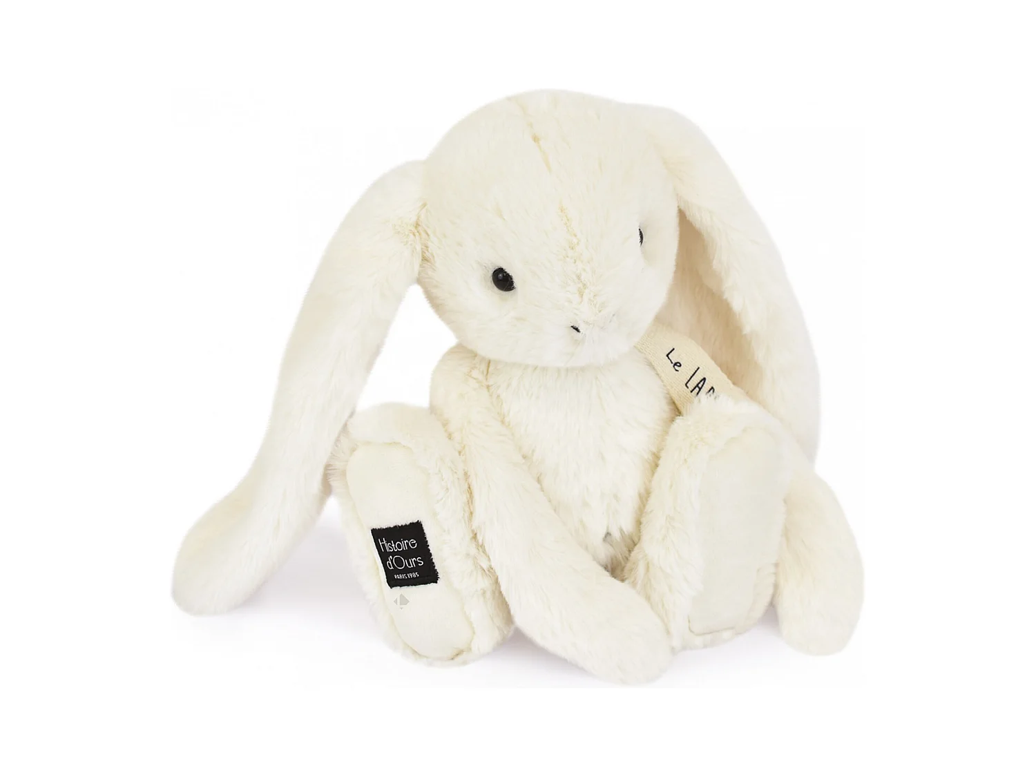 Peluche lapin 32 cm polyester collection LE LAPIN blanc