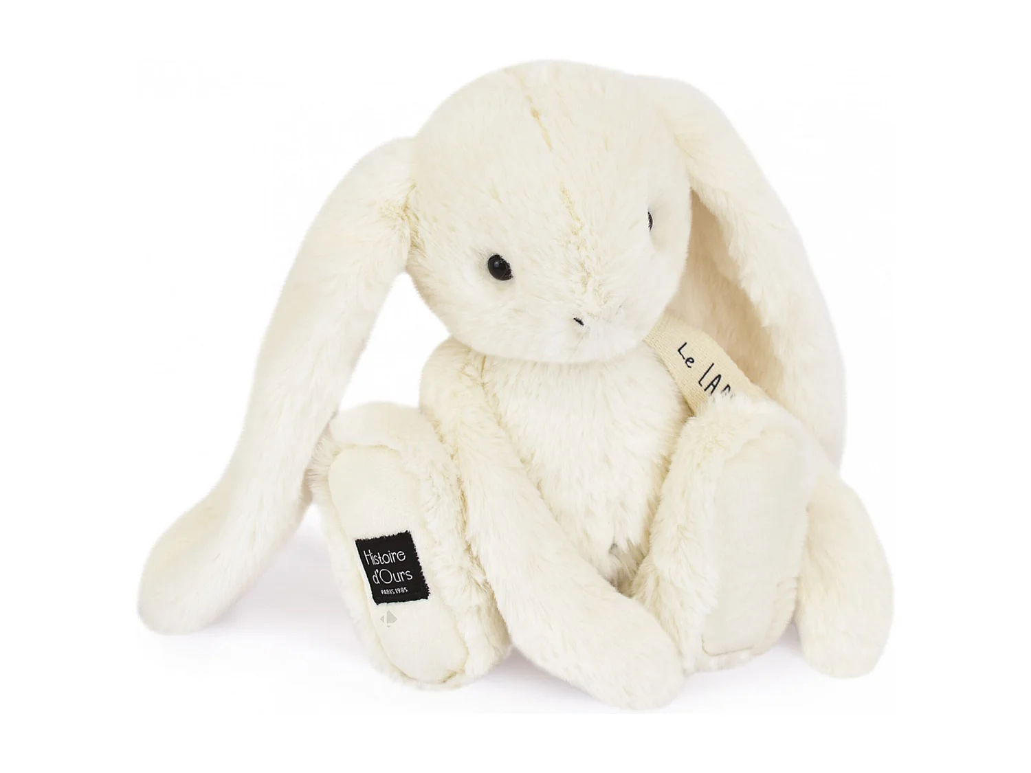 Peluche lapin 32 cm polyester collection LE LAPIN blanc