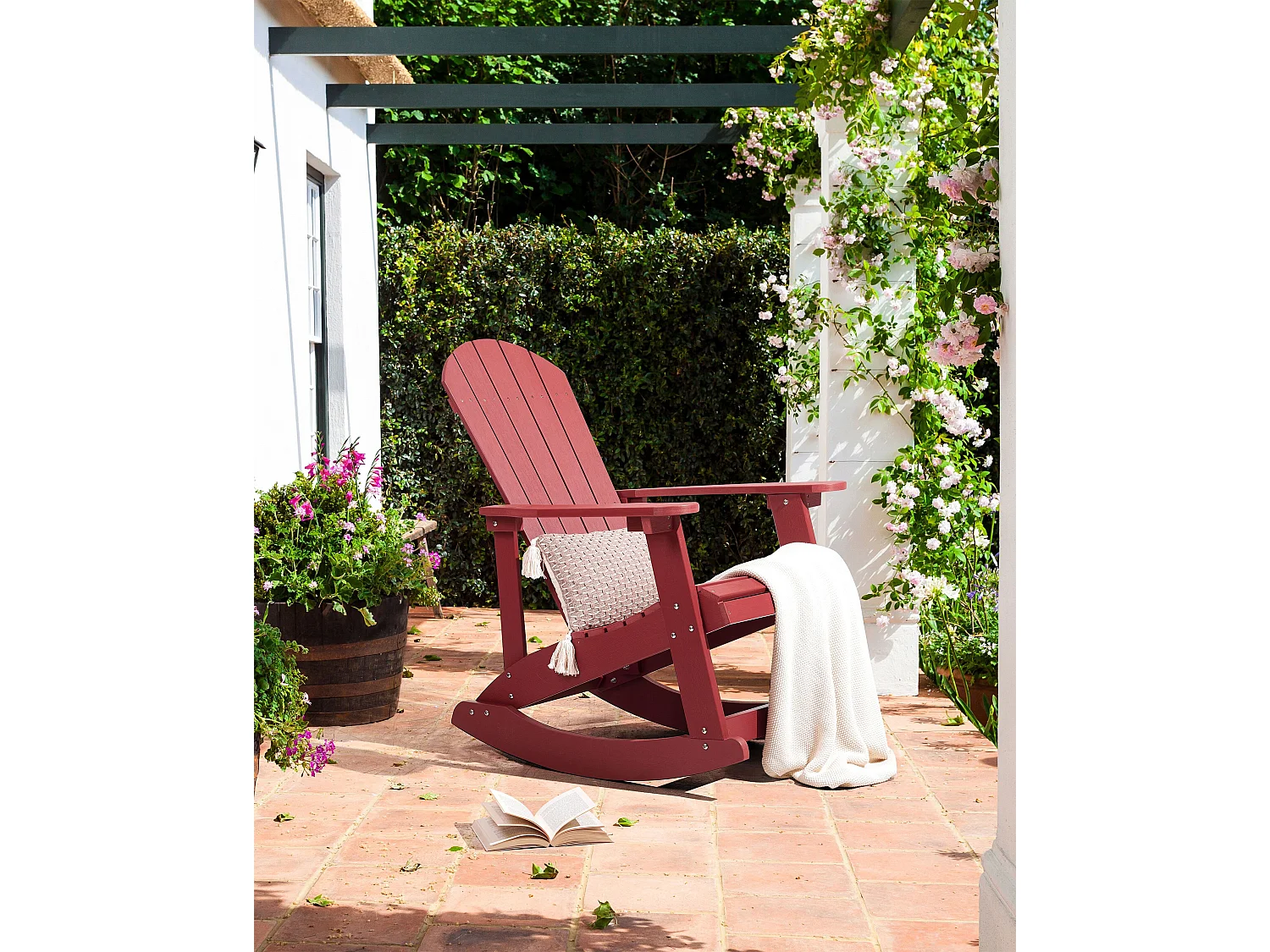 Garten-Schaukelstuhl ADIRONDACK Rot