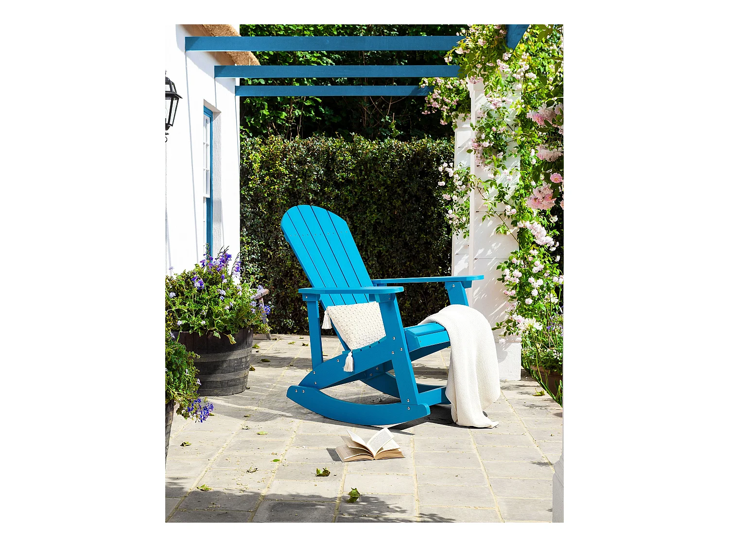 Fauteuil à bascule de jardin ADIRONDACK Bleu
