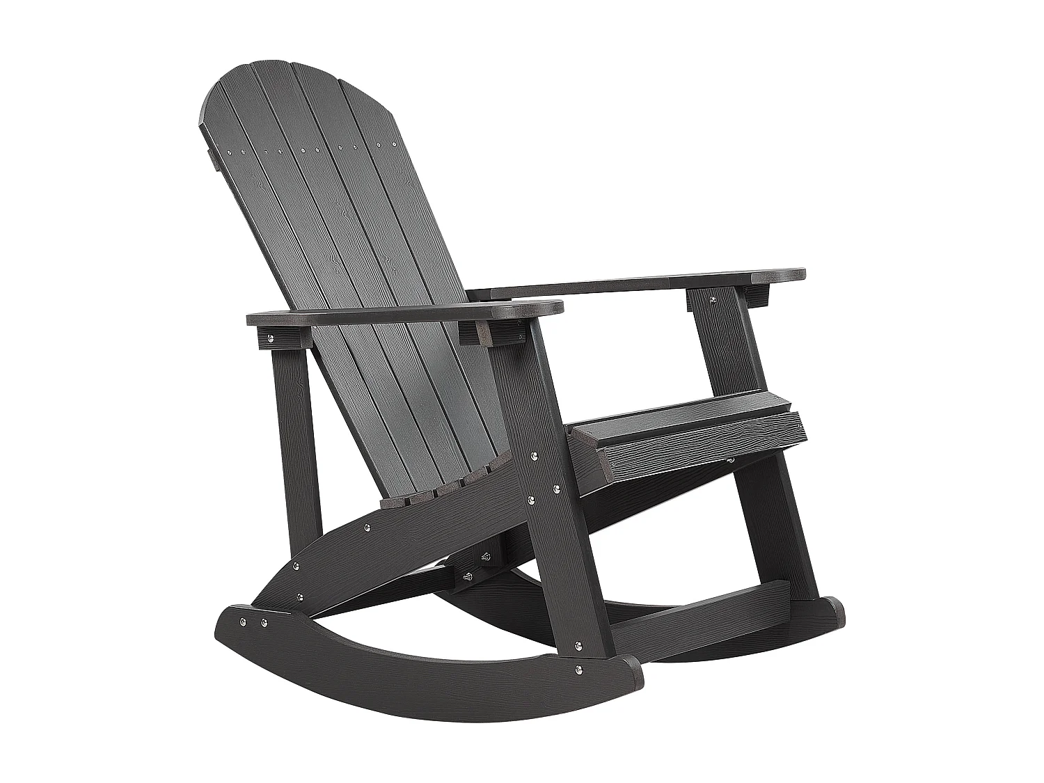 Fauteuil à bascule de jardin ADIRONDACK Gris foncé