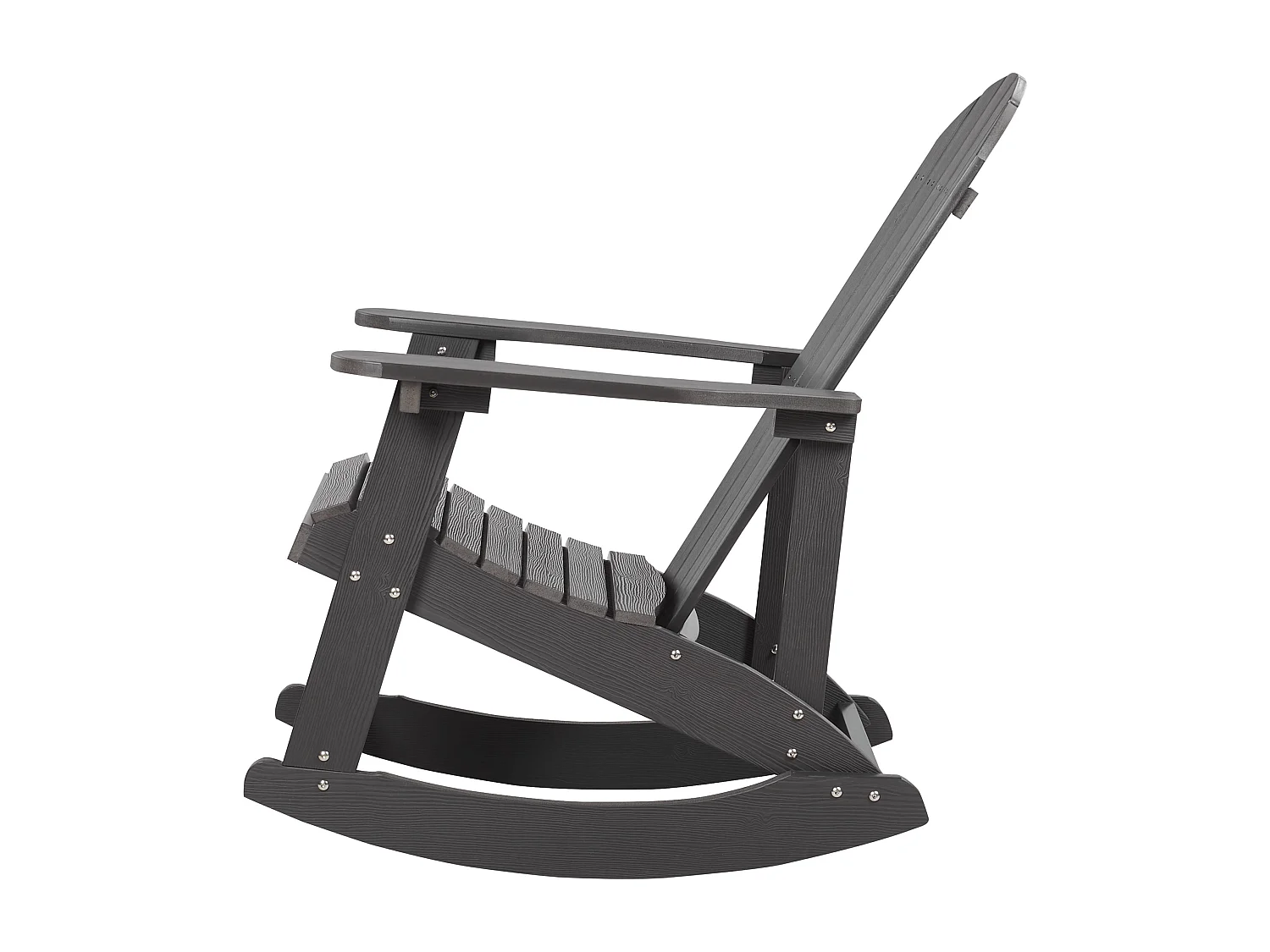 Fauteuil à bascule de jardin ADIRONDACK Gris foncé