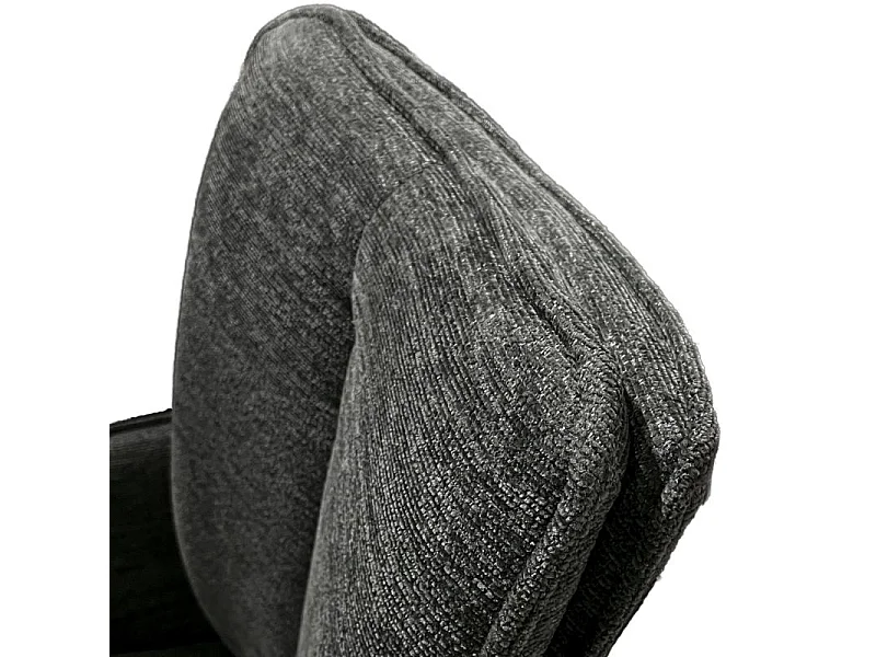 Lot 2 chaises pivotantes 180° gris foncé pieds métal blanc - SABRINA