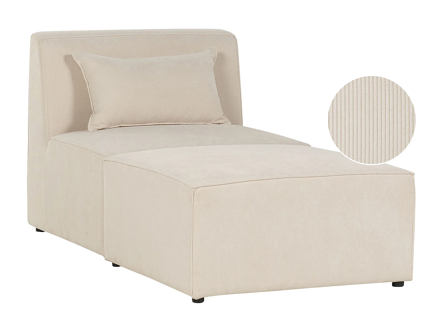 Chaise longue LEMVIG Corduroy Lichtbeige