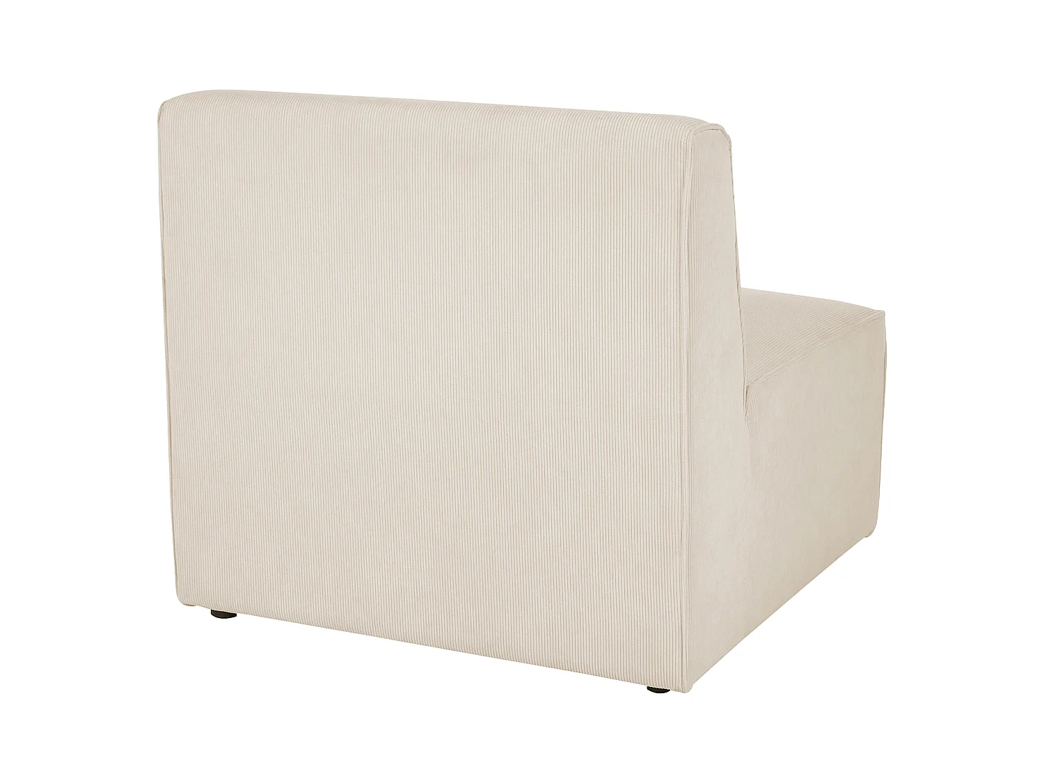 Chaise longue LEMVIG Velours côtelé Beige clair