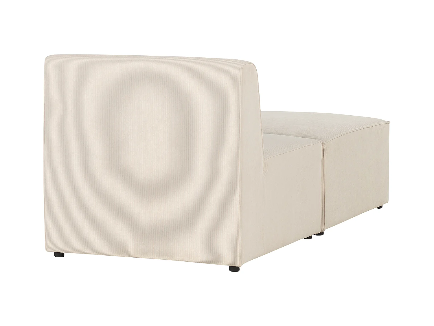 Chaise longue LEMVIG Velours côtelé Beige clair