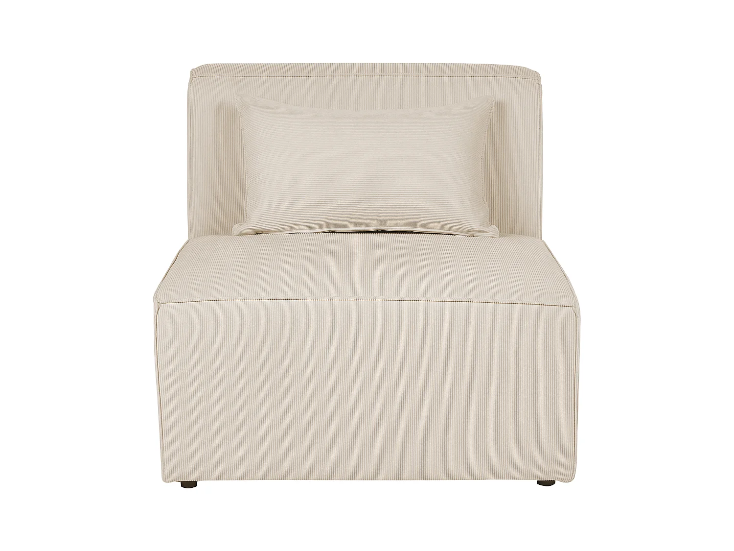 Chaise longue LEMVIG Velours côtelé Beige clair