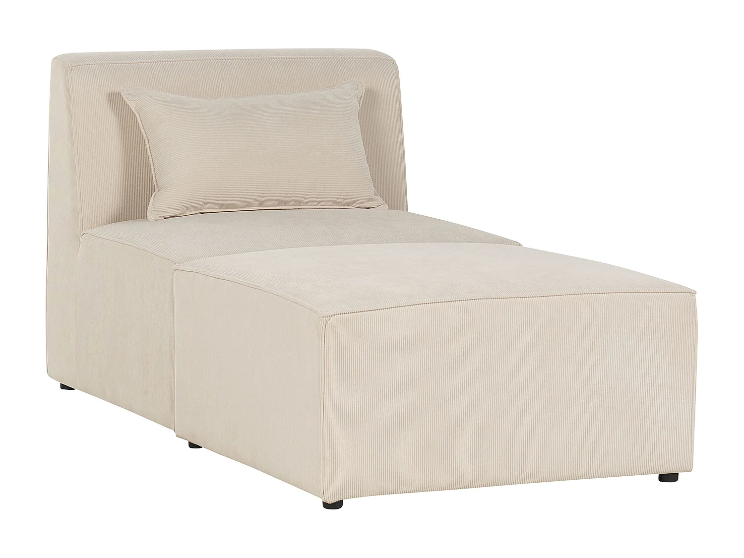 Chaise longue LEMVIG Corduroy Lichtbeige