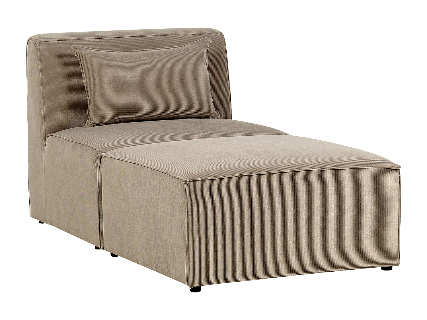Chaise longue LEMVIG Velours côtelé Taupe