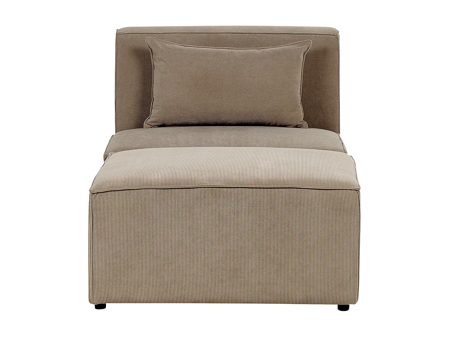 Chaise longue LEMVIG Velours côtelé Taupe