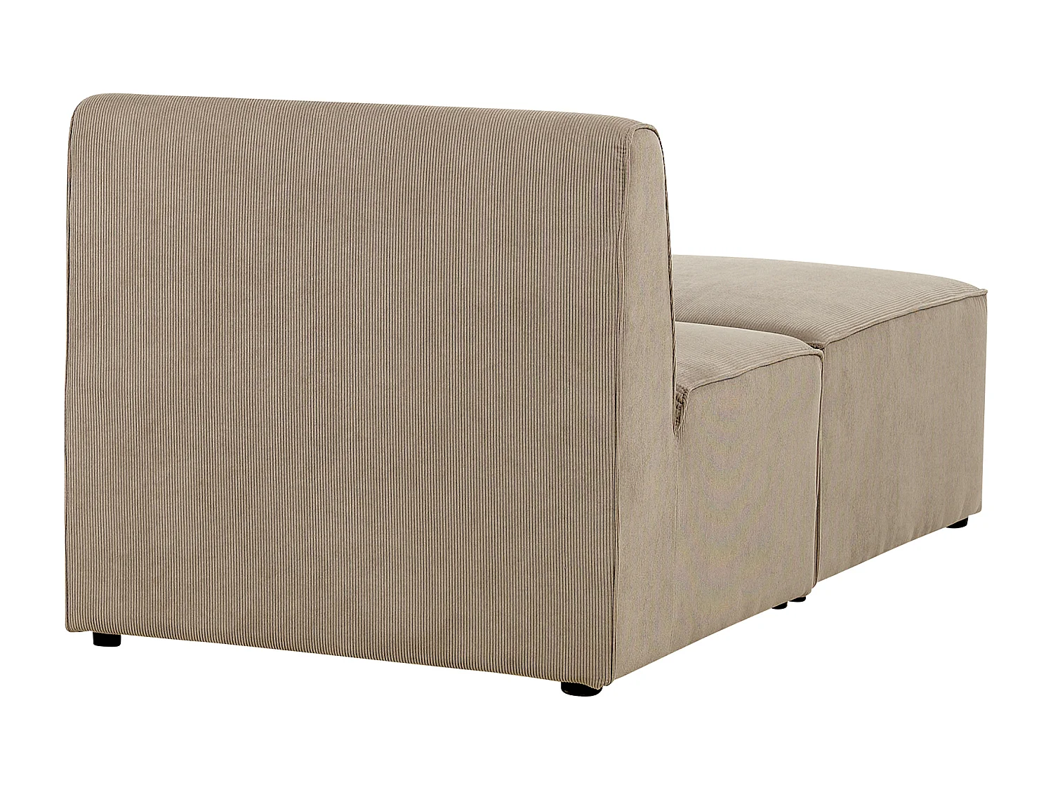 Chaise longue LEMVIG Velours côtelé Taupe