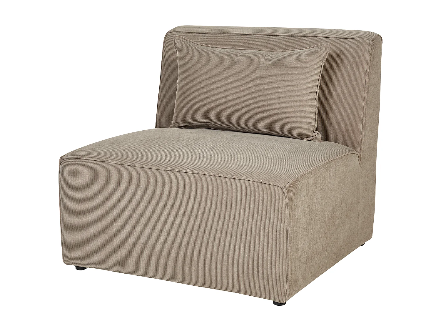 Chaise longue LEMVIG Velours côtelé Taupe