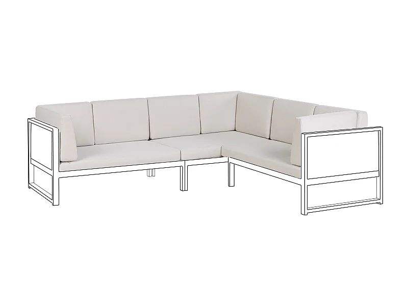 Ensemble de housses de coussins d'extérieur CASTELLA Blanc cassé