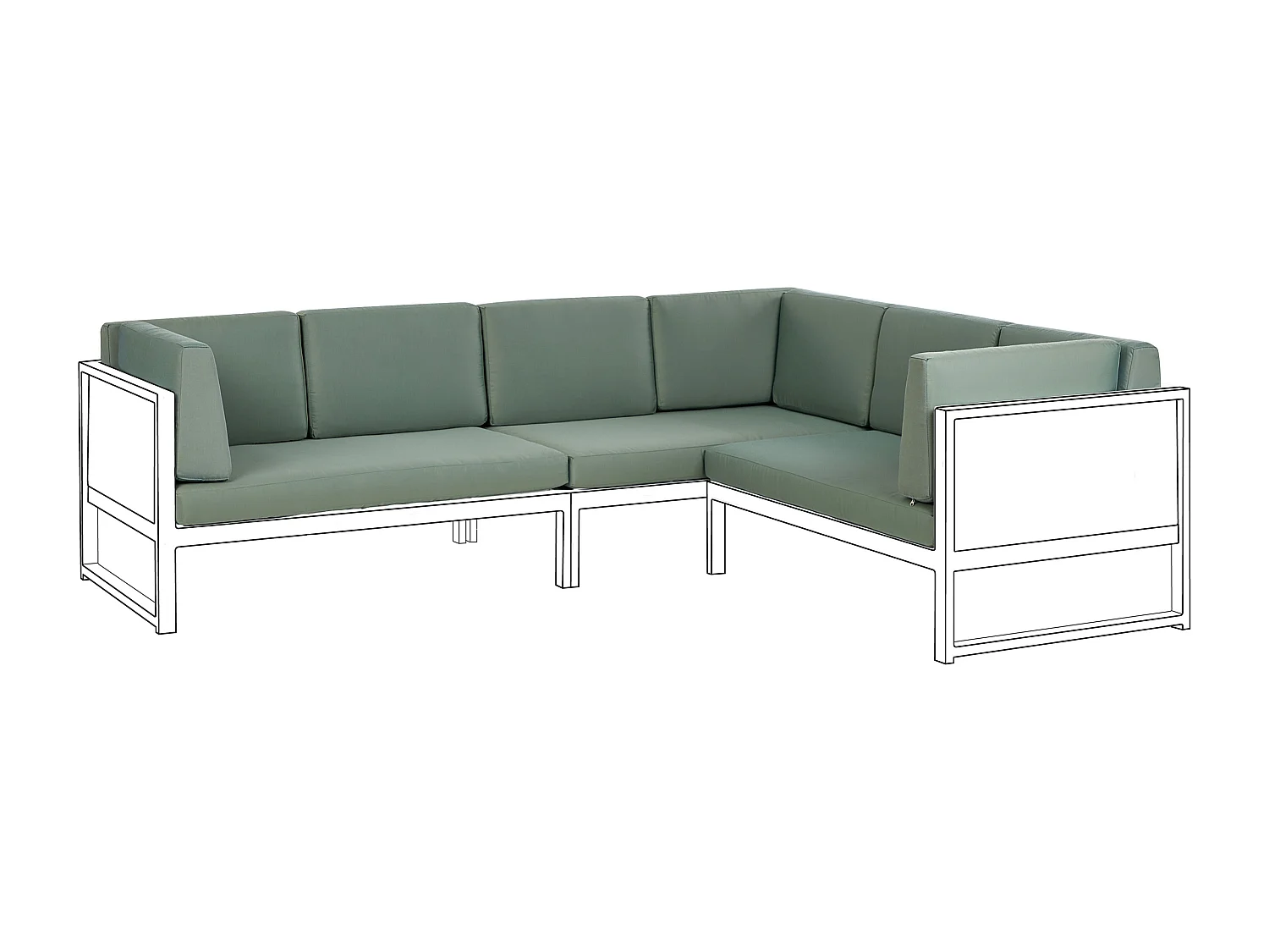 Ensemble de housses de coussins d'extérieur CASTELLA Vert