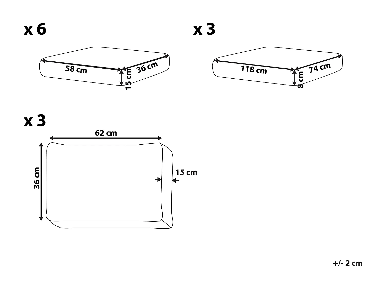 Conjunto de fundas de cojín de exterior CASTELLA Verde