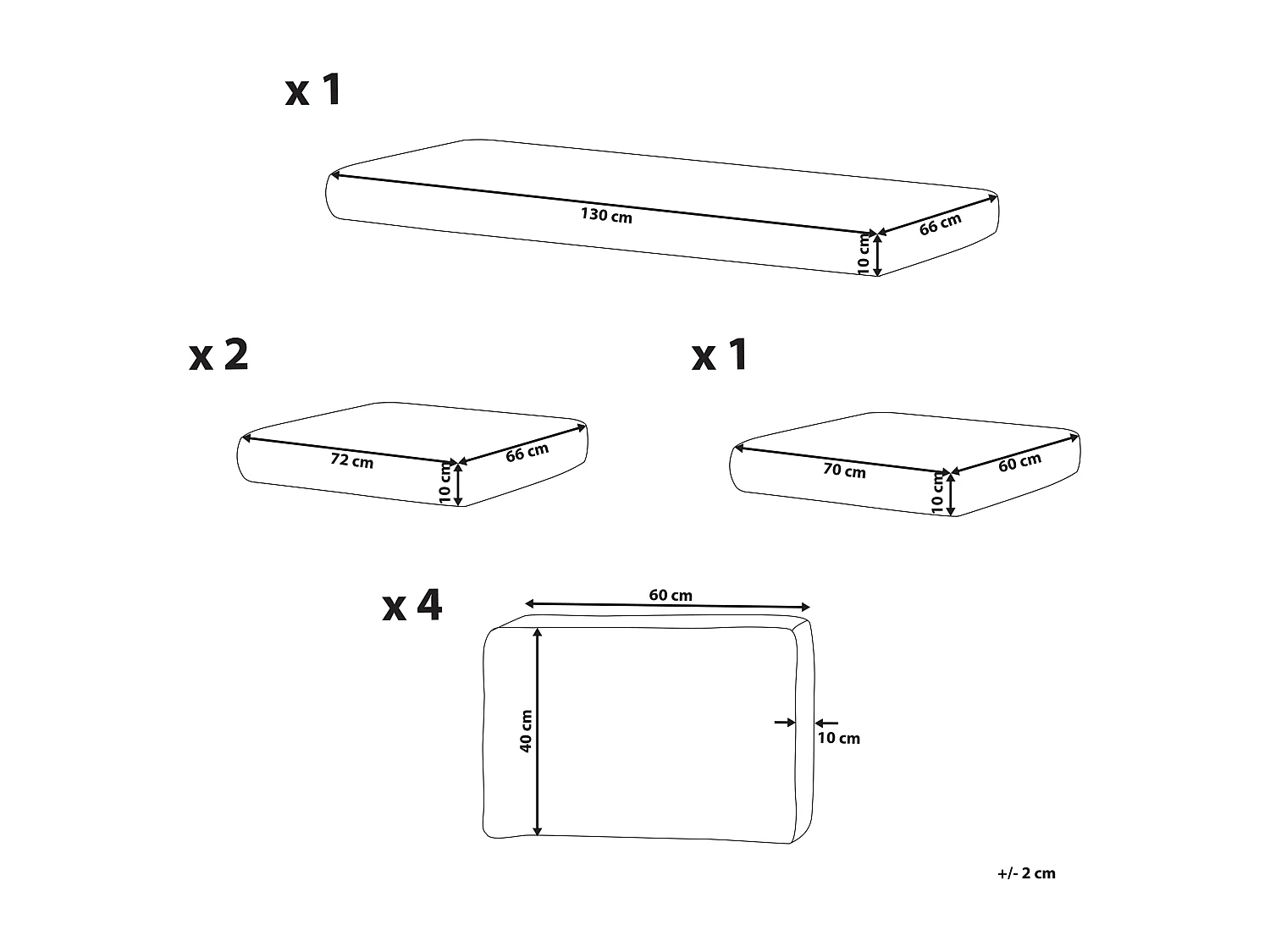 Set di copricuscini per esterni BERMUDA Grigio