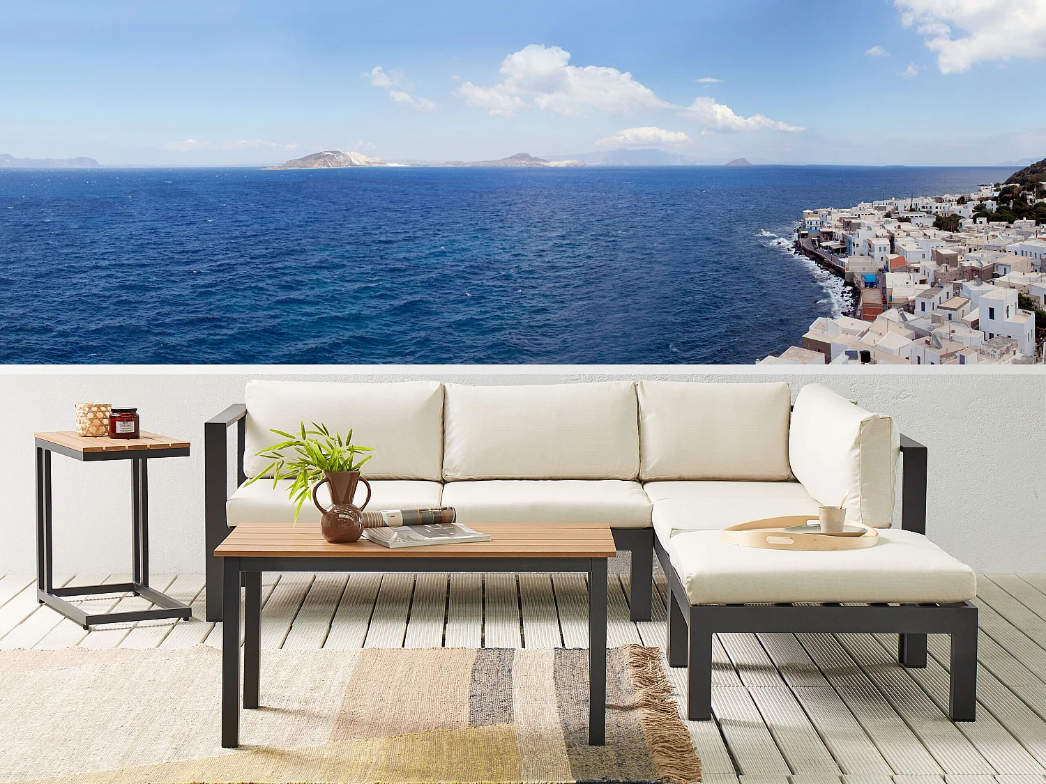 Ensemble de housses de coussins d'extérieur MESSINA Beige