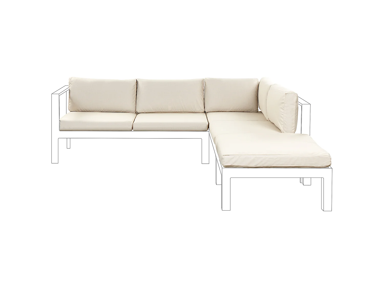 Set di copricuscini per esterni MESSINA Beige