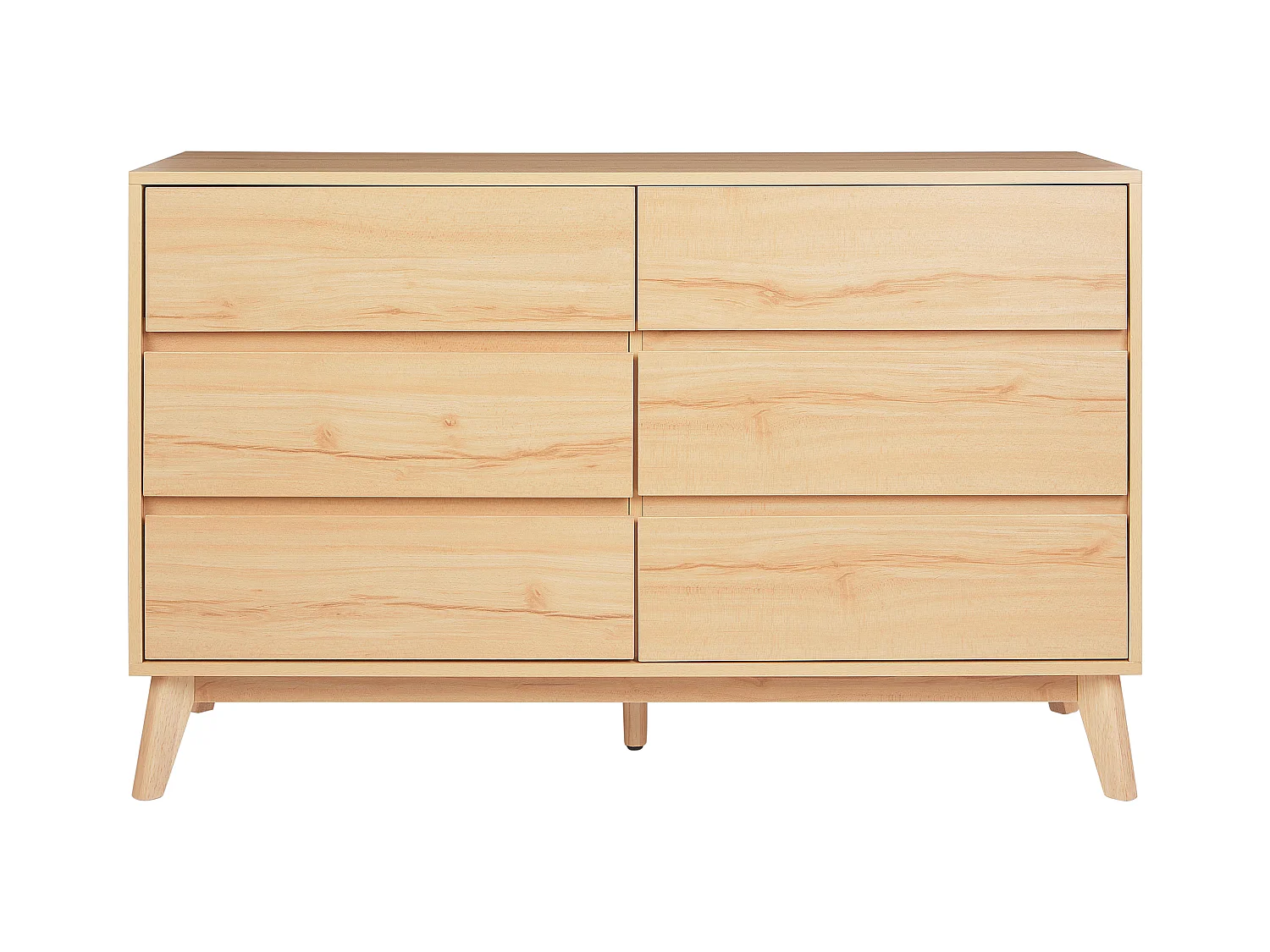 Commode à 6 tiroirs SARDIS Marron clair