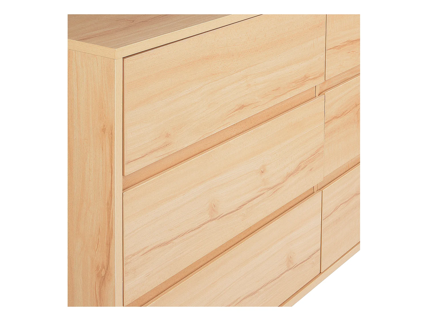 Commode à 6 tiroirs SARDIS Marron clair