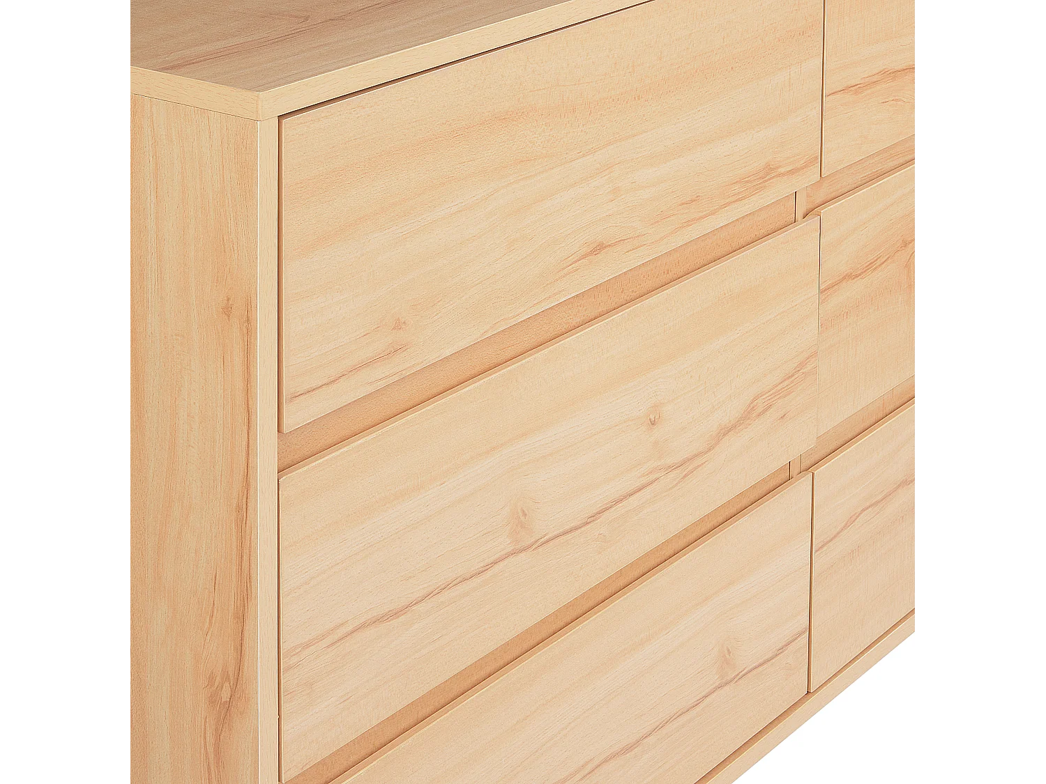 Commode à 6 tiroirs SARDIS Marron clair