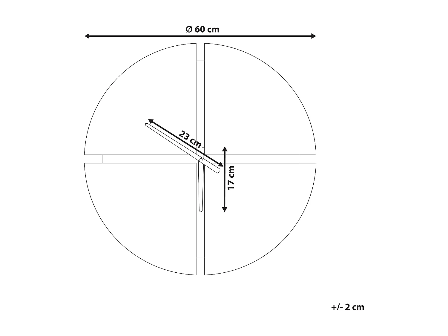 Horloge murale ARAMON 60 cm Marron/noir