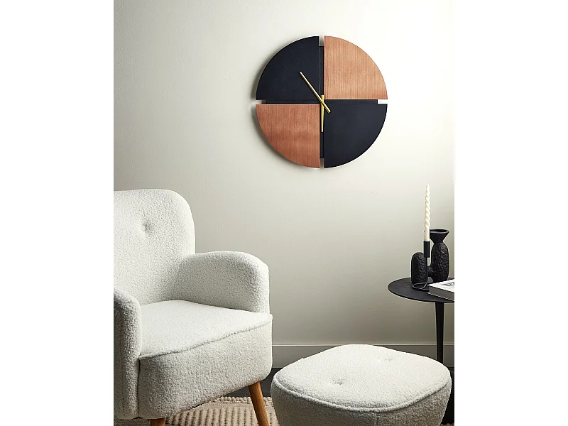 Horloge murale ARAMON 60 cm Marron/noir