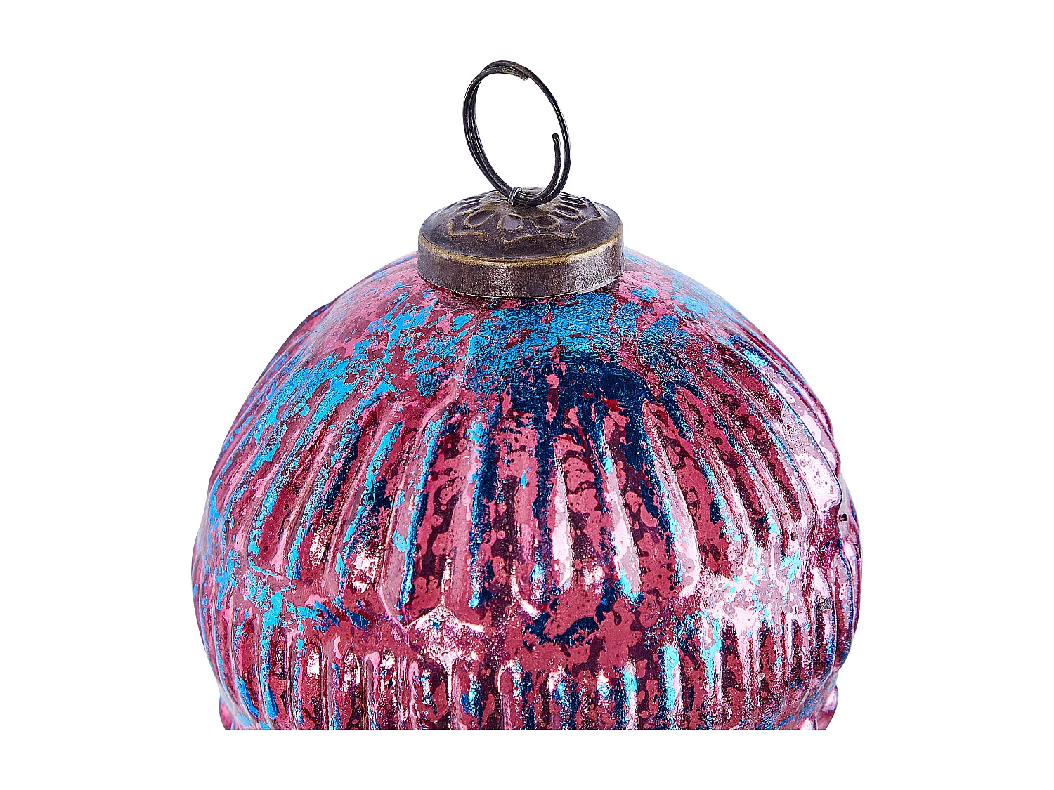 Kerstballen set van 6 glas roze ASTRAL