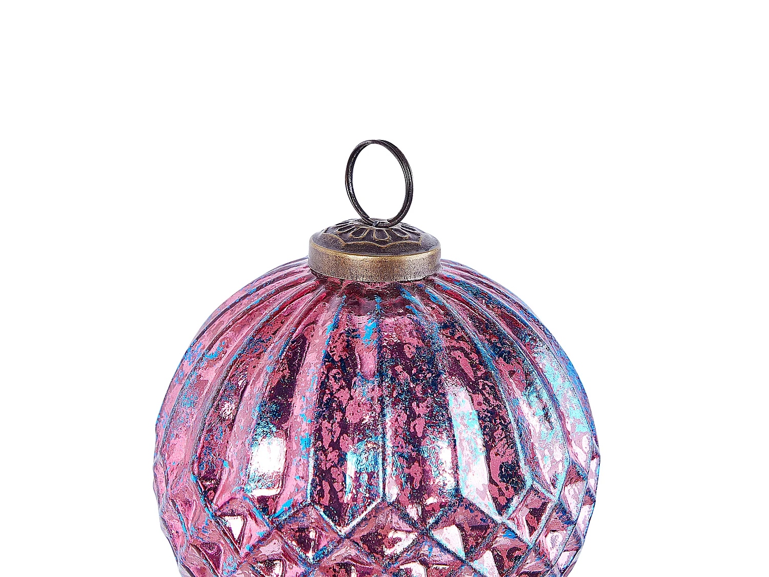 Lot de 6 boules en verre rose ASTRAL