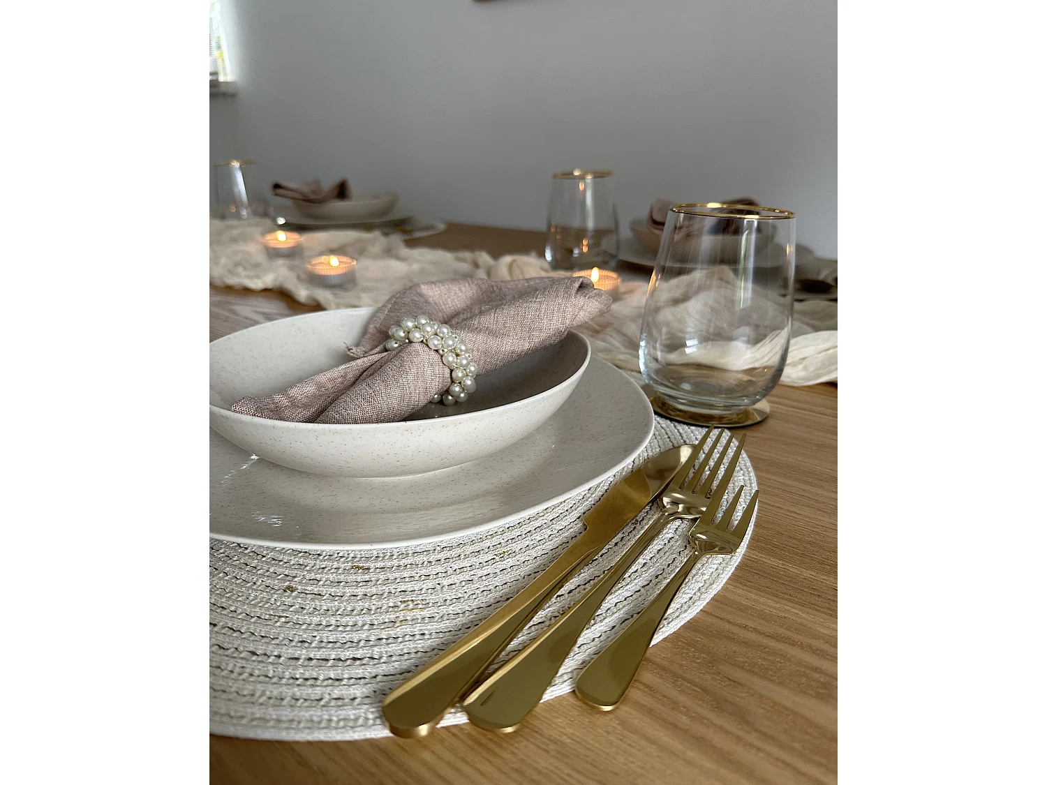 Set de 30 couverts FUSILLI Doré