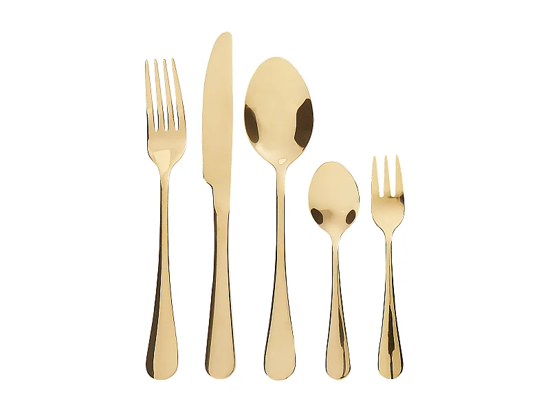 30-teiliges Besteckset FUSILLI Gold