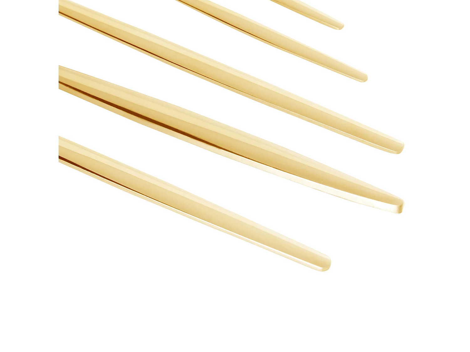 Modernes Besteck Set 30-teilig für 6 Personen Messer Gabel Löffel Teelöffel Kuchengabel Edelstahl Gold Rigatoni