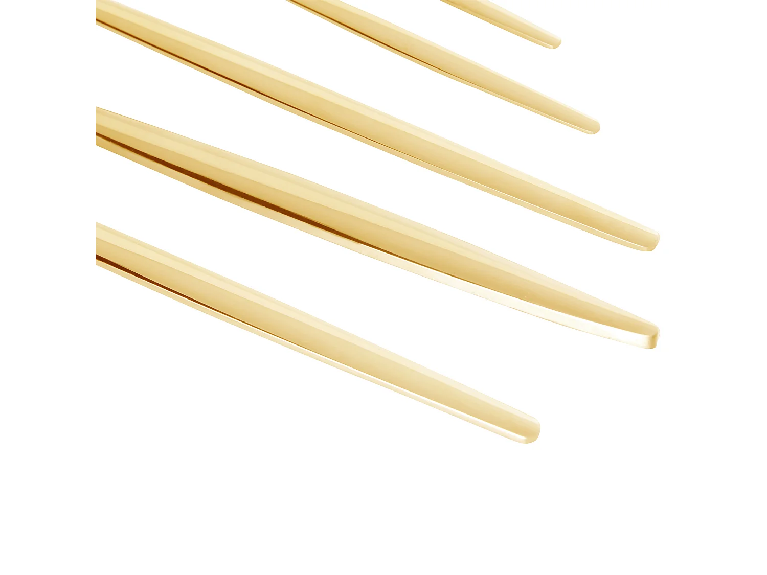 Modernes Besteck Set 30-teilig für 6 Personen Messer Gabel Löffel Teelöffel Kuchengabel Edelstahl Gold Rigatoni