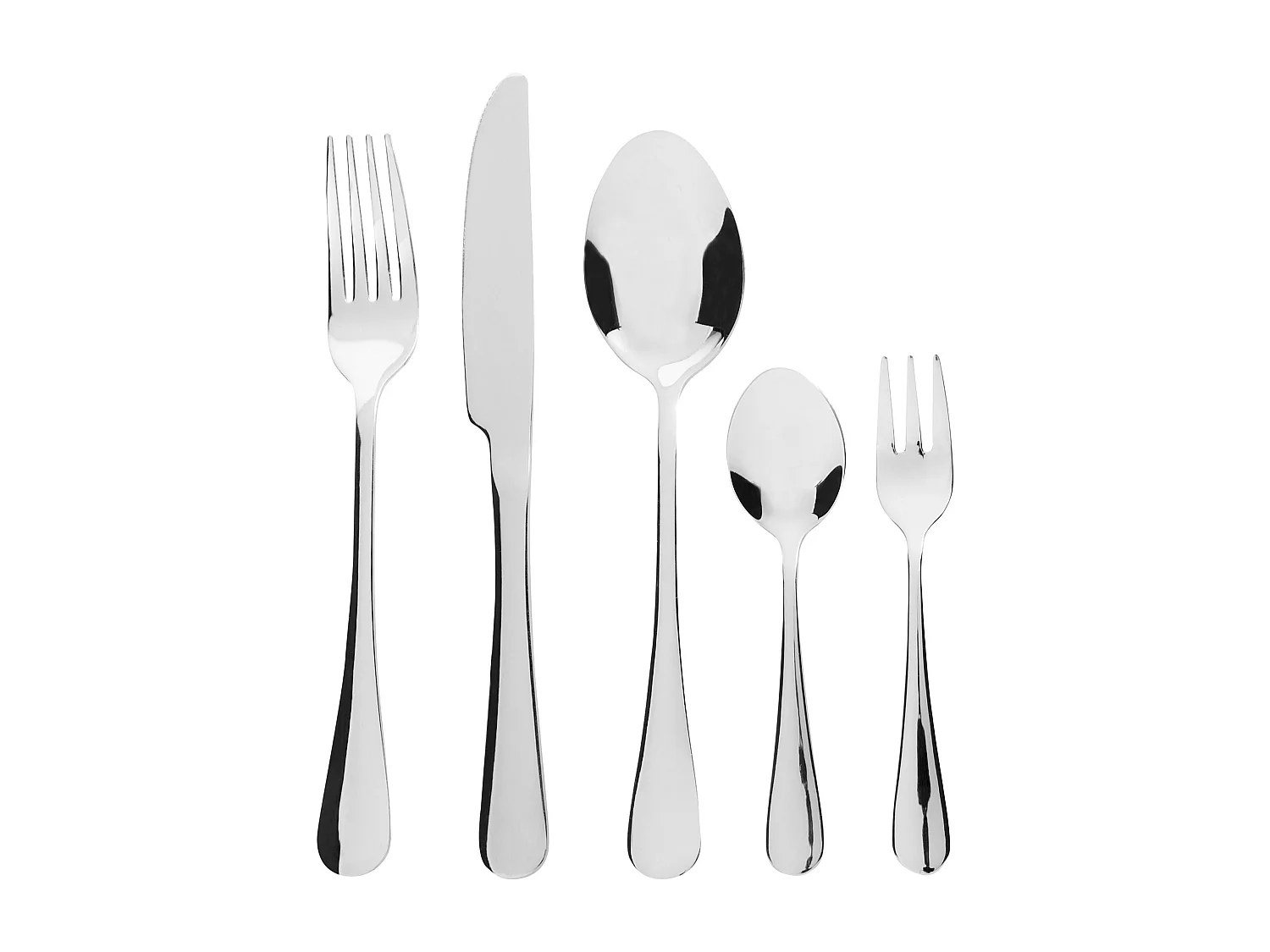 Set di 30 posate FUSILLI Argento